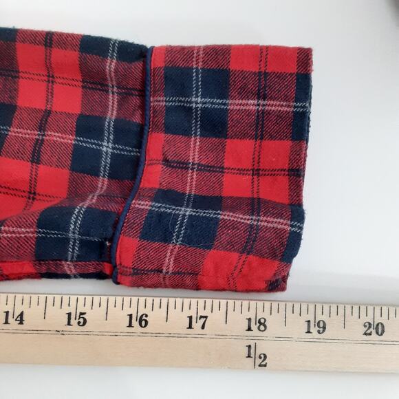 J Crew Flannel Pajamas Cotton Red Tartan Plaid Long Sleeve PJs Adult M Christmas - Picture 16 of 16